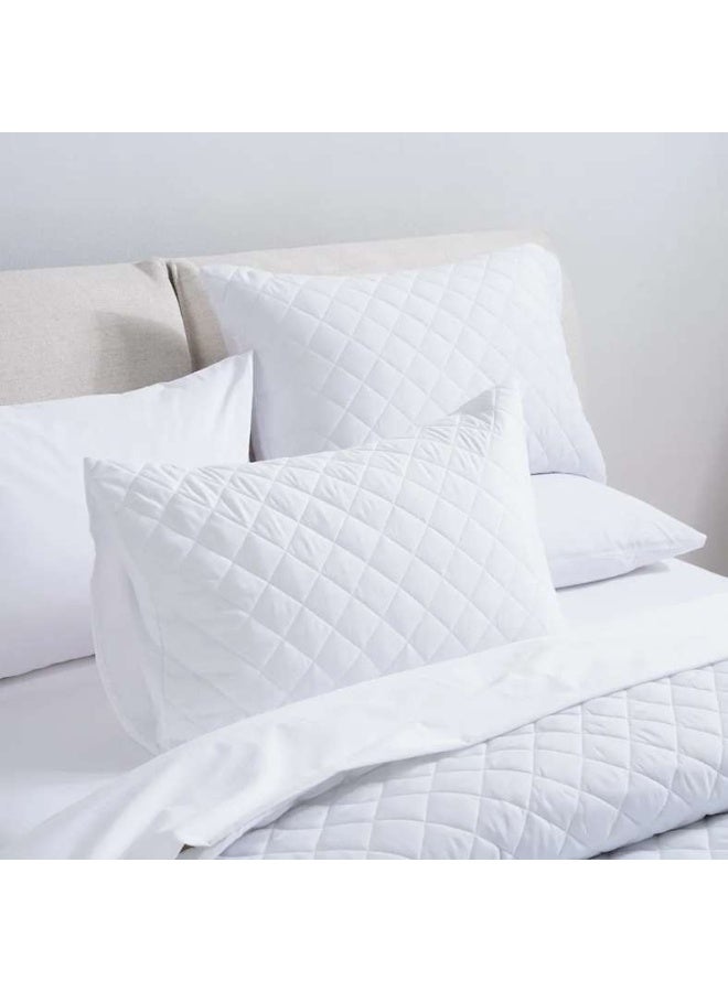 Pan Home طقم أغطية سرير مبطنة من 3 قطع من Essential Diamond مقاس 160×220 سم - أبيض - Image 3