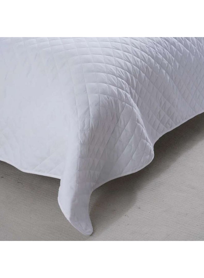 Pan Home طقم أغطية سرير مبطنة من 3 قطع من Essential Diamond مقاس 160×220 سم - أبيض - Image 2