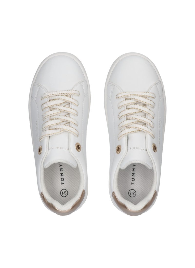 TOMMY HILFIGER - Kids Lace Up Low Top Sneakers - Image 1