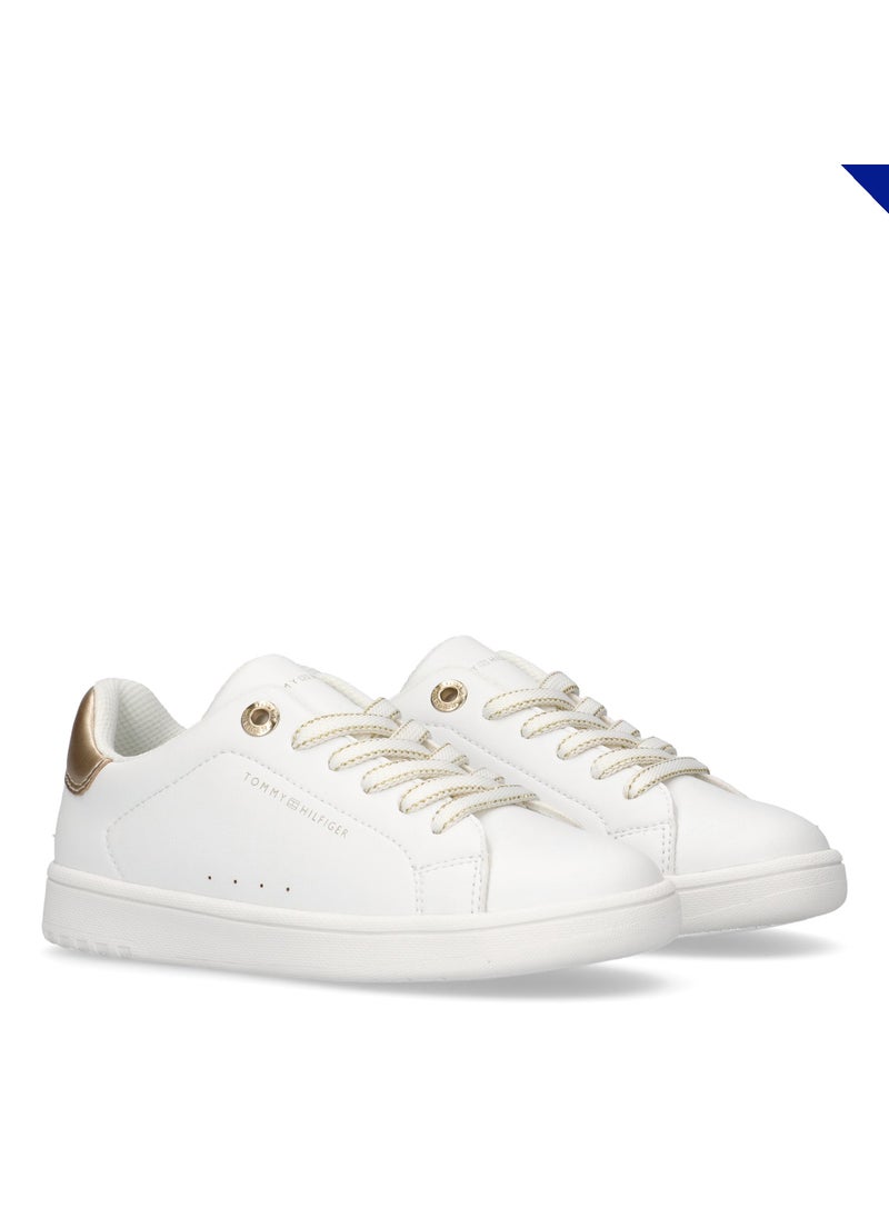 TOMMY HILFIGER - Kids Lace Up Low Top Sneakers - Image 1