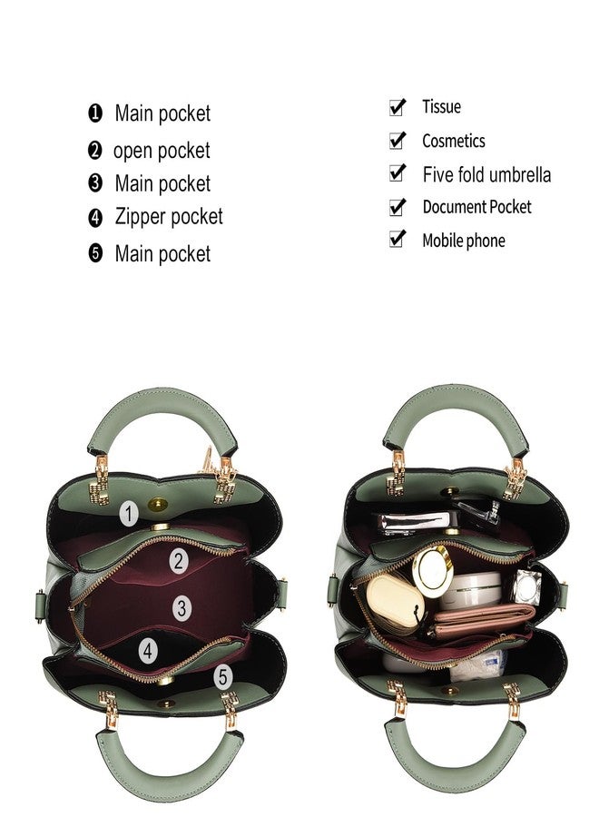 Xiaoyu Small Purses and Handbags for Women Fashion Crossbody Bag Lightweight Shoulder Bag Top Handle Satchel Purse (Green2) - Image 4