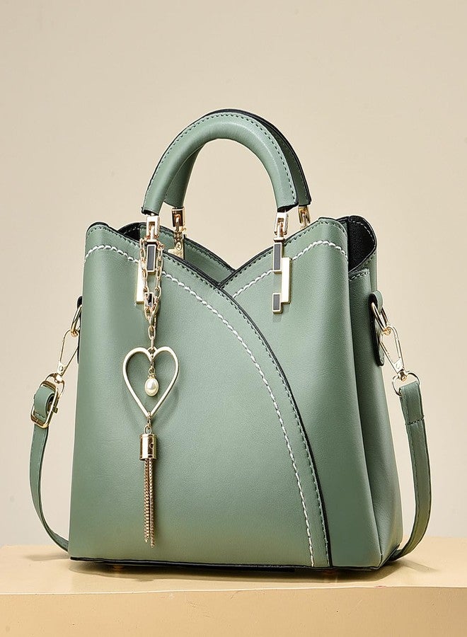 Xiaoyu Small Purses and Handbags for Women Fashion Crossbody Bag Lightweight Shoulder Bag Top Handle Satchel Purse (Green2) - Image 2