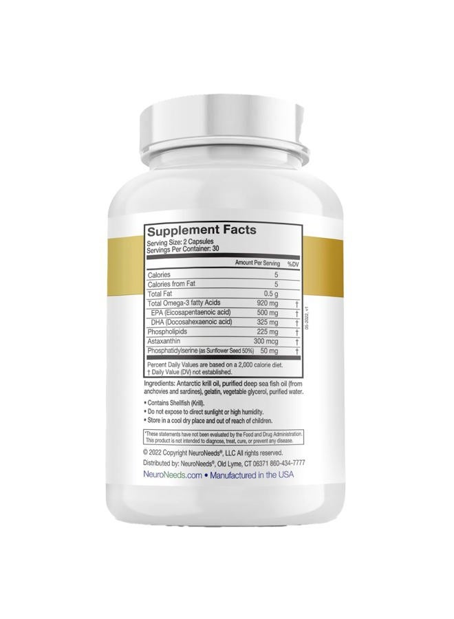 Neuro Needs OmegaNeeds Omega-3 Fatty Acids Antarctic Krill and Fish Oil Blend, eicosapentaenoic Acid (EPA) docosahexaenoic Acid (DHA) - Image 4