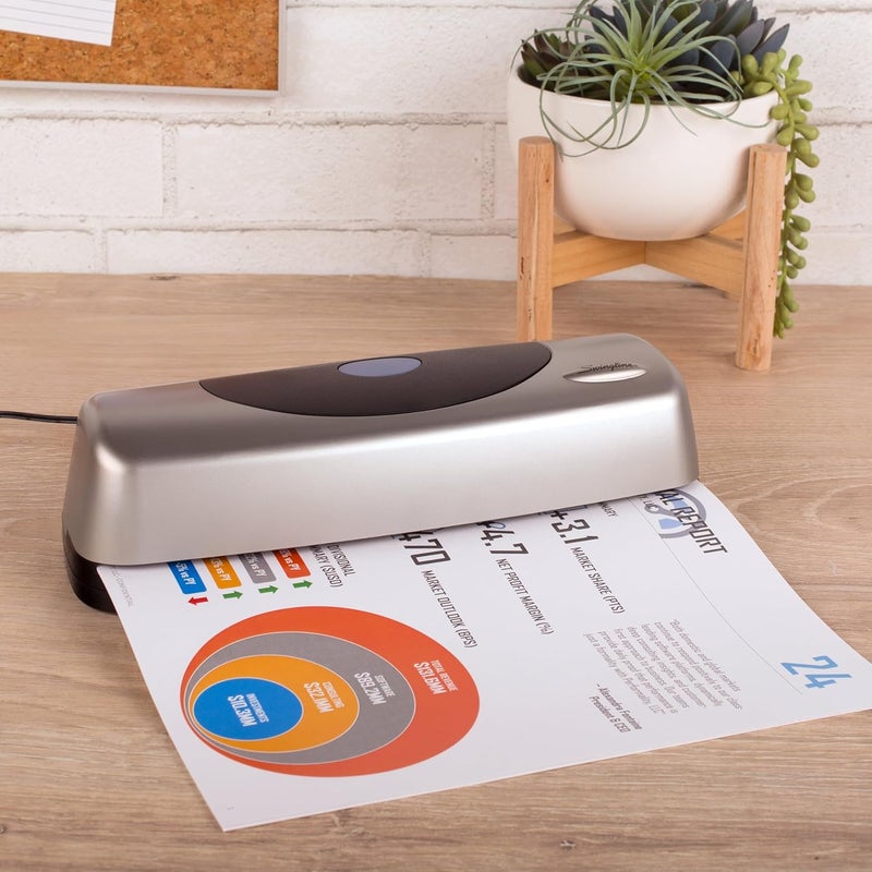 Swingline Electric 3 Hole Punch - Compact Desktop Puncher for Home and Office, 15 Sheet Capacity, Silver and Black - Image 2