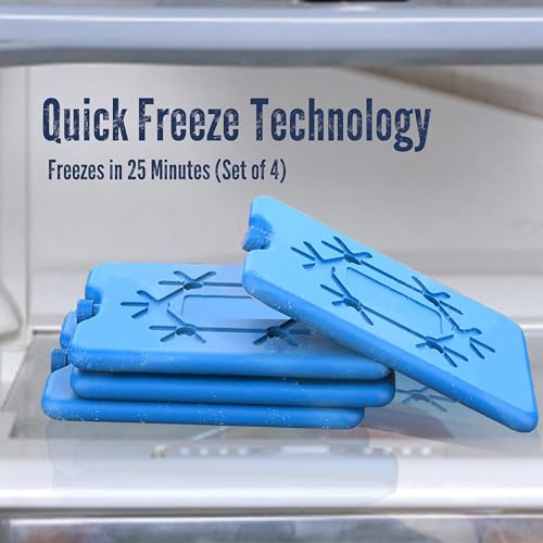 Kona Ice Packs for Lunch Boxes - No Ice Bags Required - Reusable Long Lasting Cooler Ice Packs (-5C) Small Thin Freezer Packs - Freezes in 25 Minutes (Set of 4) - Image 4