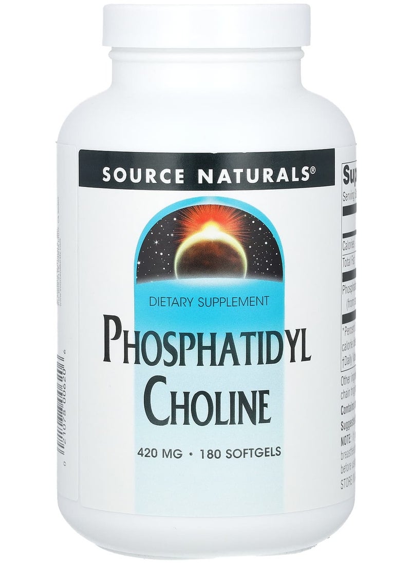 Source Naturals - Phosphatidyl Choline, 420 mg, 180 Softgels - Image 1