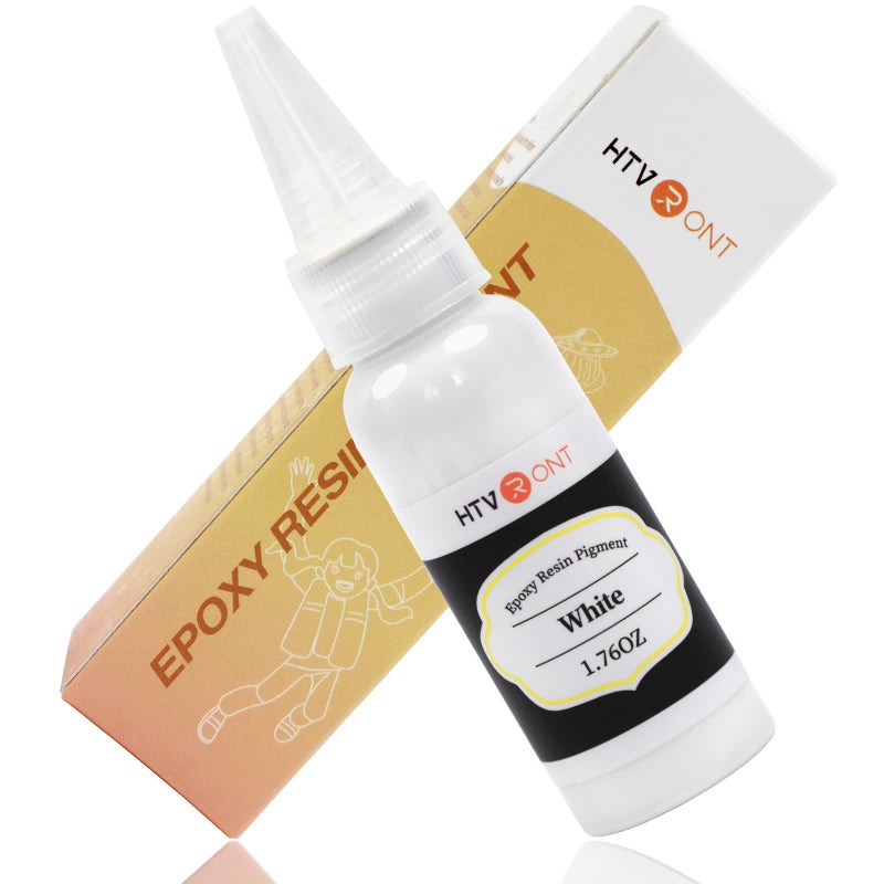 HTVRONT HTVRONT White Resin Pigment Paste  176 oz50 ml Epoxy Dye Higher Concentrated and Easy to Mix for Resin Coloring Ocean Waves and Water Effects 