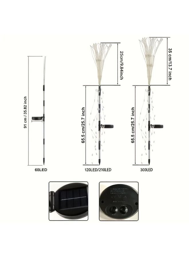 Solar Powered 110 LED Fireworks Lights Motion Sensor 8 Modes Outdoor Indoor Decor - Image 3