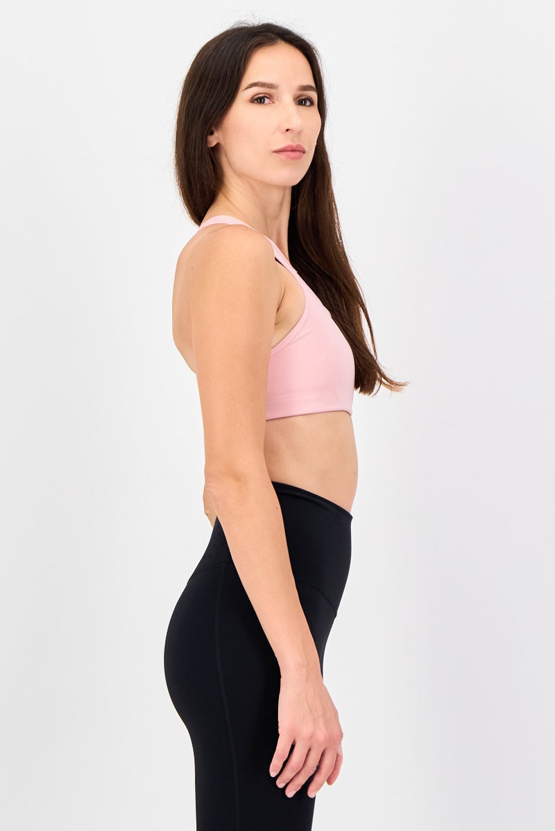 Nike حمالة صدر رياضية بدون أكمام للنساء مبطنة قليلاً، وردي - Image 4