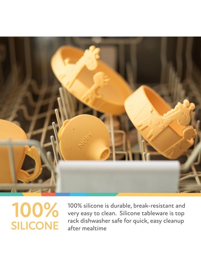 Nuby Animal Friend Silicone Round Plate - Toddler Plate - 6+ Months - Pink Whale Plate - Image 2