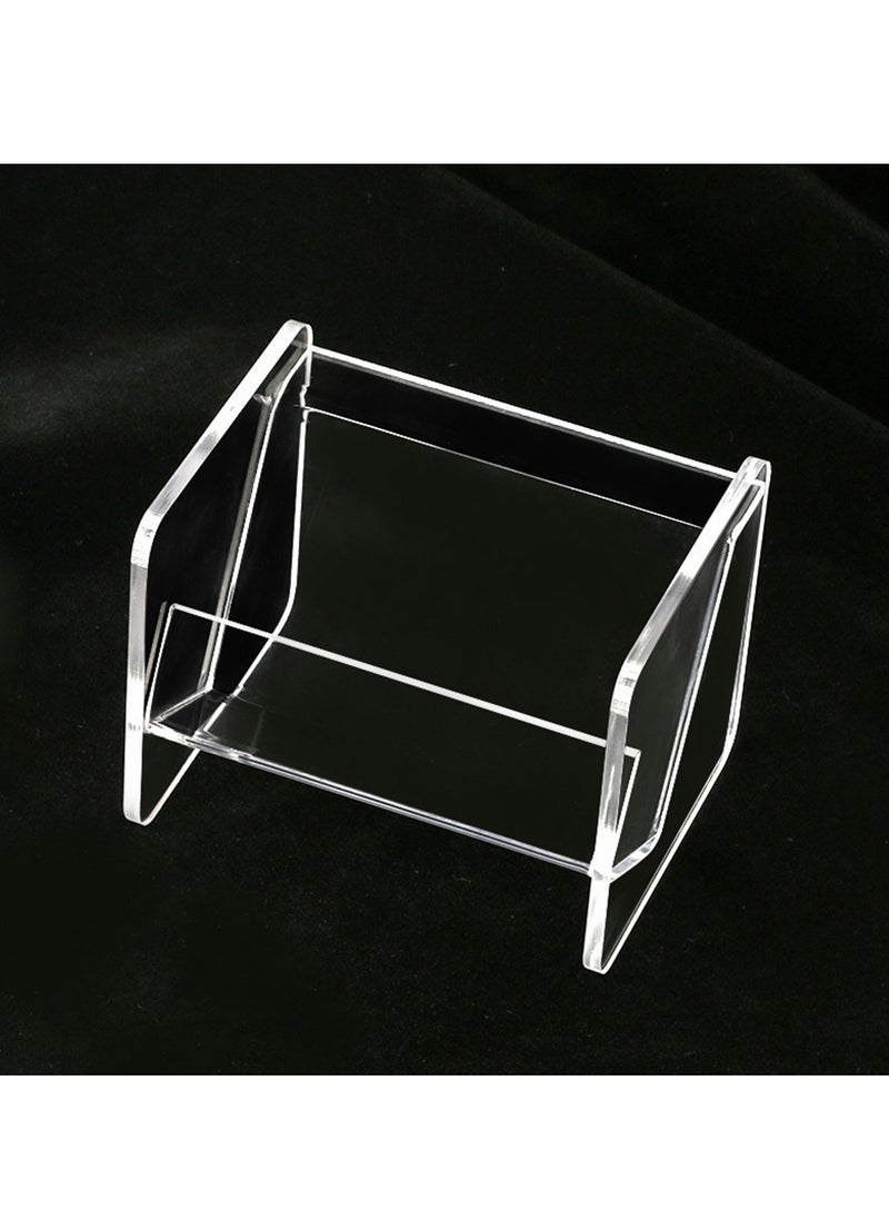 SYOSI Business Card Holder, Acrylic Business Card Holder for Desk Clear Business Card Stand Desktop Business Card Holders Plastic Business Card Display for Exhibition, Home, and Office  - Image 1