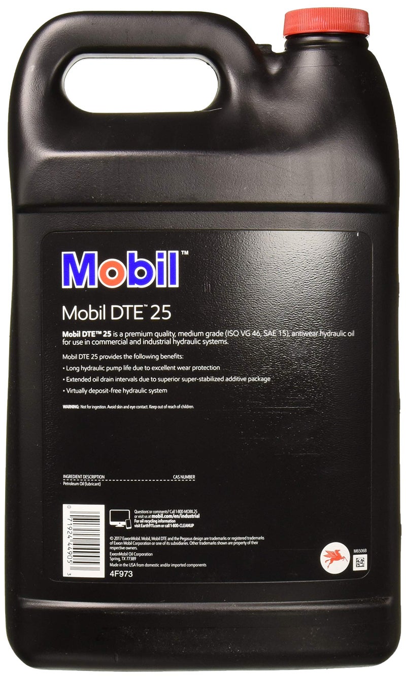 Mobil 100814 DTE 25, Hydraulic, ISO 46, 1 gal. - Image 2