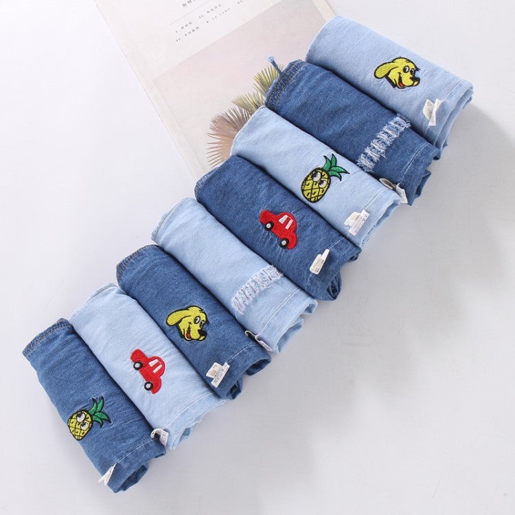 2022 Korean Style Children'S Summer Anti-Mosquito Pants For Boys And Girls Lightweight Denim Anti-Mosquito Pants Baby Cartoon Long Pants For Hair - Image 3