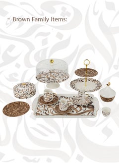 Trust Porcelain Cake Stand With Acrylic Lid 28.8CM Brown  - Image 3