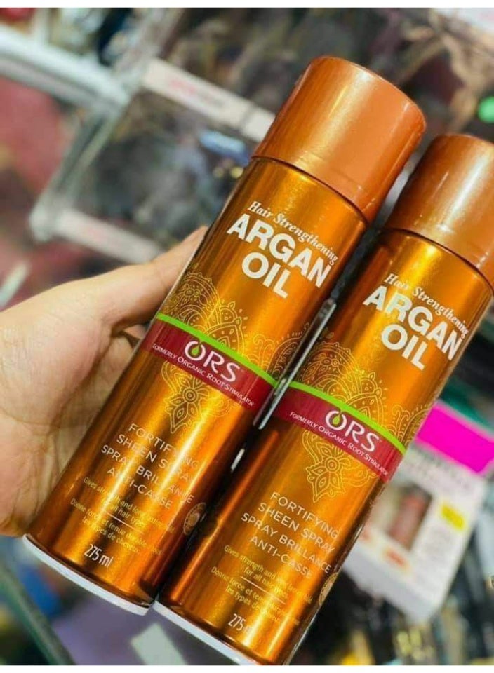 ORS Original ORS Argan Oil Spray, American Style, Holds, Shines, and Nourishes Hair. Provides natural shine and deep hydration for dry hair. Suitable after shampooing and heat styling. 275 ml - Image 4