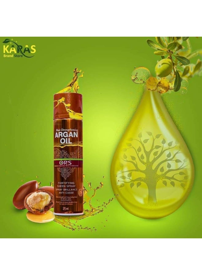 ORS Original ORS Argan Oil Spray, American Style, Holds, Shines, and Nourishes Hair. Provides natural shine and deep hydration for dry hair. Suitable after shampooing and heat styling. 275 ml - Image 5