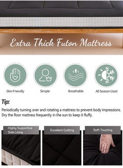 Garlo Mattress, Padded Japanese Floor Mattress Roll Up Quilted Bed Mattress Topper, Extra Thick Folding Sleeping Pad Breathable Floor Lounger Guest Bed for Living Room Bed Room Camping Couch  - Image 5