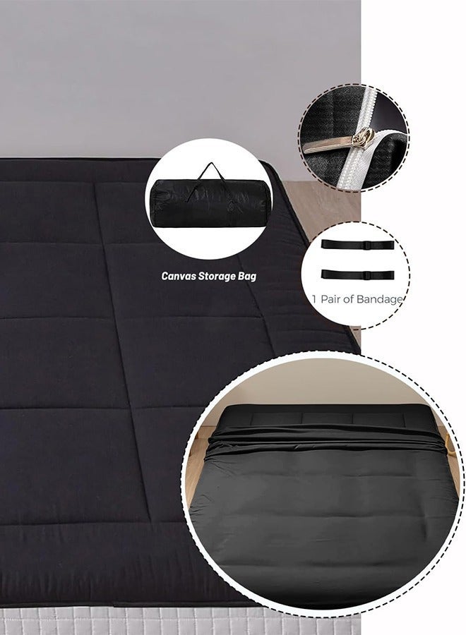 Garlo Mattress, Padded Japanese Floor Mattress Roll Up Quilted Bed Mattress Topper, Extra Thick Folding Sleeping Pad Breathable Floor Lounger Guest Bed for Living Room Bed Room Camping Couch - Image 3