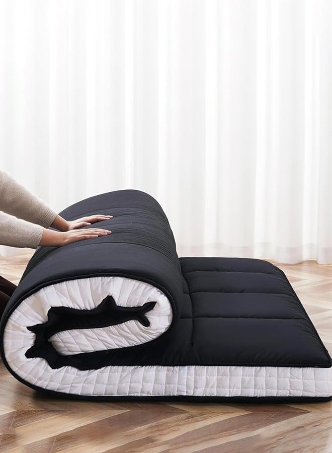 Garlo Mattress, Padded Japanese Floor Mattress Roll Up Quilted Bed Mattress Topper, Extra Thick Folding Sleeping Pad Breathable Floor Lounger Guest Bed for Living Room Bed Room Camping Couch - Image 2