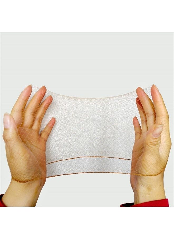 yantaisiyu 50pcs Hairnet Hair Net for Bun Invisible Elastic Mesh 20inch 50cm (Bulk Packing,Light Brown)  - Image 5