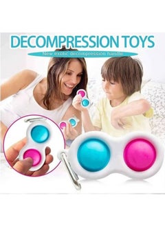 Generic Sensory Bubble Fidget Keychain Toy for Stress Relief, Non-toxic, Tasteless, 8x4 cm  - Image 2