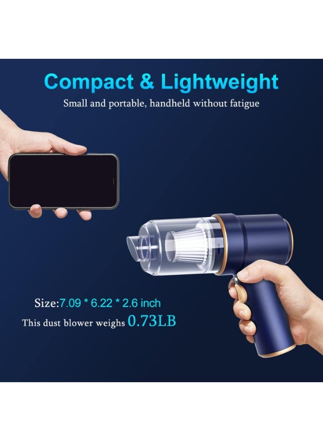 Handheld Car Vacuum Cleaner 9000Pa with Charging Dock, 120W Cordless Vacuum and Air Duster with LED Light, Multi Nozzles for Car Home Office Pet - Image 2