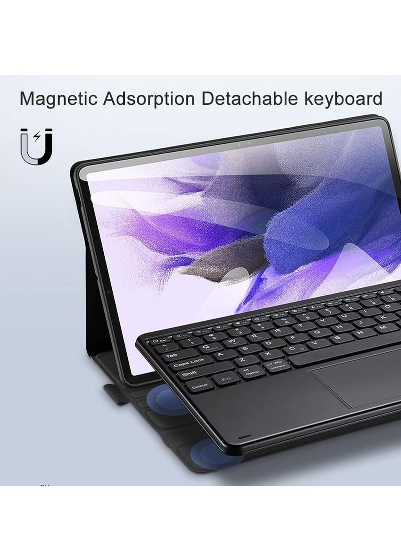 JAJEEK Keyboard Case for Samsung Galaxy Tab S9 Plus 12.4 Inch 2023 – Premium PU Leather Cover, Detachable Bluetooth Keyboard with Smart Touchpad, Magnetic Adsorption – Slim, Stylish Protection & Enhanced Productivity - Image 2