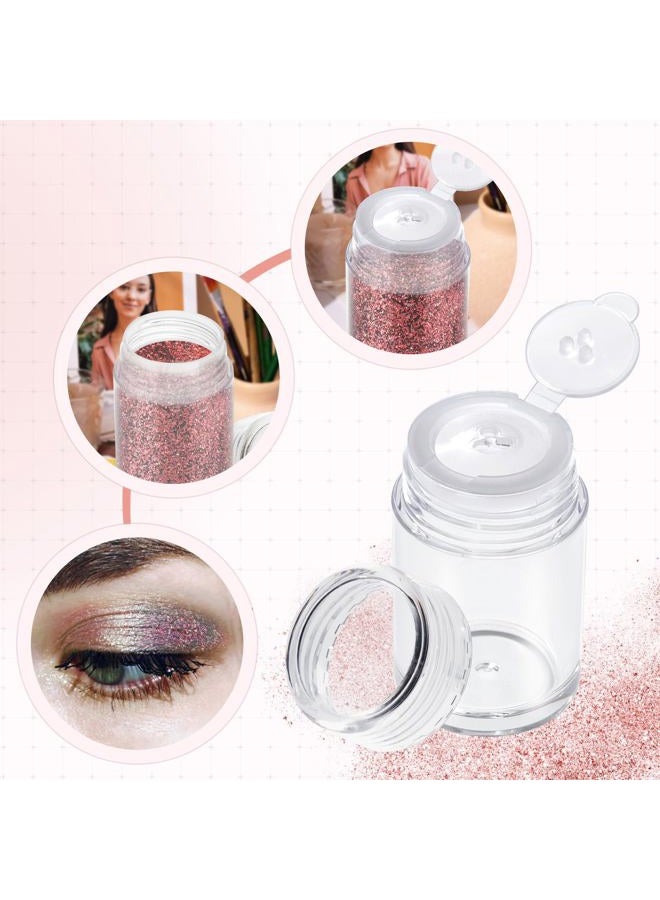 RAYNAG 6 Pieces Mini Empty Loose Powder Bottle, Travel Size Glitter Containers Eye Shadow Powder Shaker Bottle with Sifter and Lids (3 hole) - Image 4