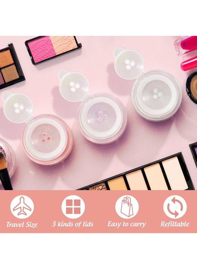 RAYNAG 6 Pieces Mini Empty Loose Powder Bottle, Travel Size Glitter Containers Eye Shadow Powder Shaker Bottle with Sifter and Lids (3 hole) - Image 5