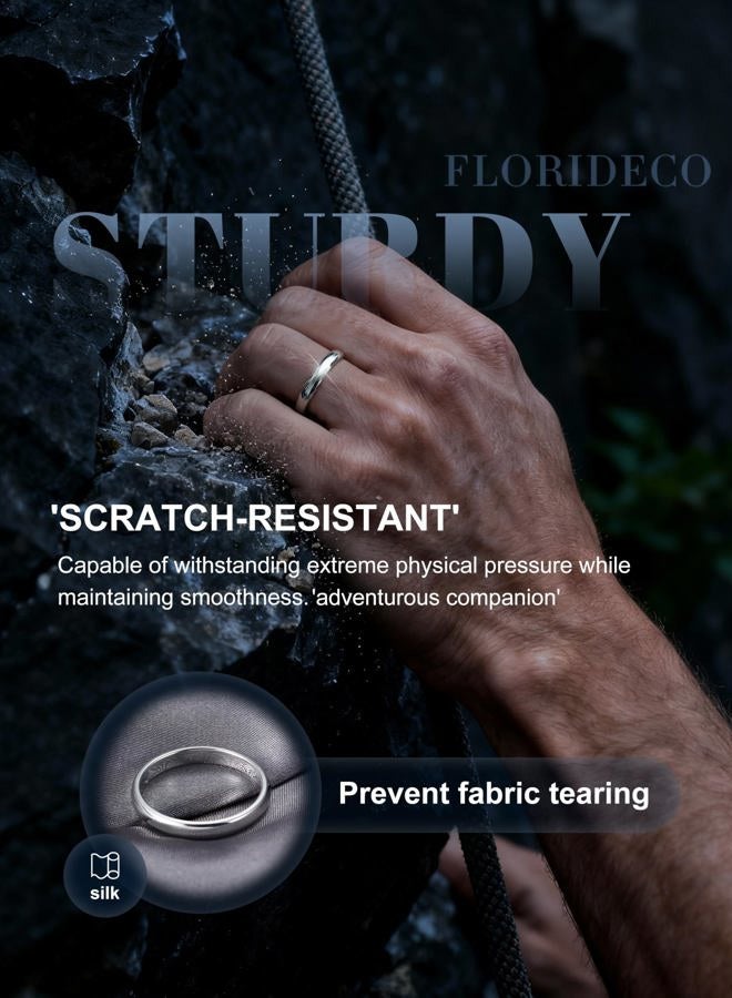 Florideco Stainless Steel Ring for Women Men Wedding Band Simple Pinky Thumb Ring Thick Thin Stacking Rings High Polish Engagement Promise Rings Plain Domed Comfort Fit Size 6 to 10, Stainless Steel - Image 5