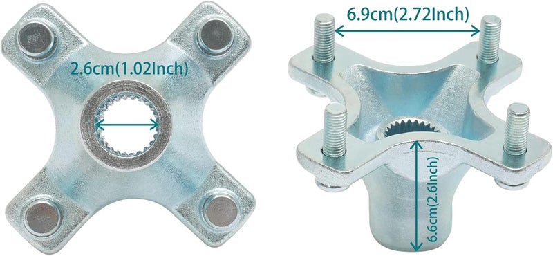 HQPASFY Rear Left and Right Wheel Hubs for Honda ATC200X and TRX400EX - Image 5
