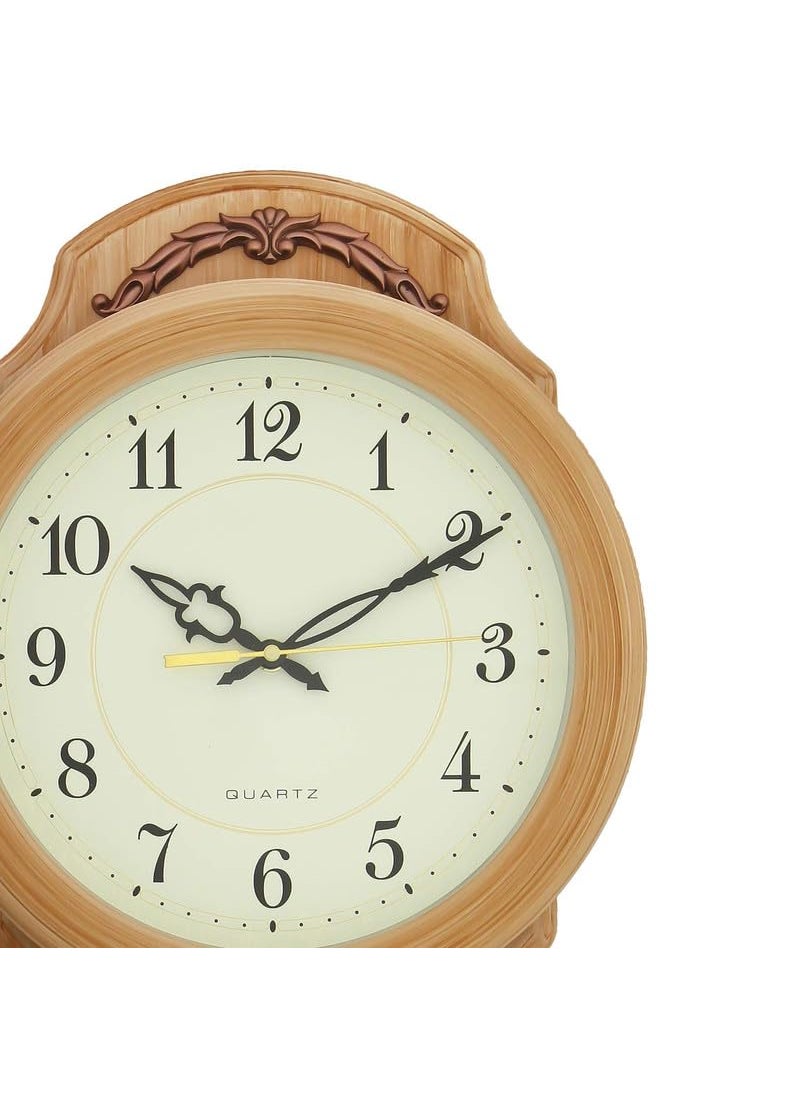 Craft Smith - CRAFT SMITH Designer Vertical Plastic Case Analog English Numbers Pendulum Wall Clock for Living Room Home Decoration Gifts (Size: 25 x 7 x 43.5 CM | Weight: 615 Gram | Colour: Almond) - Image 1