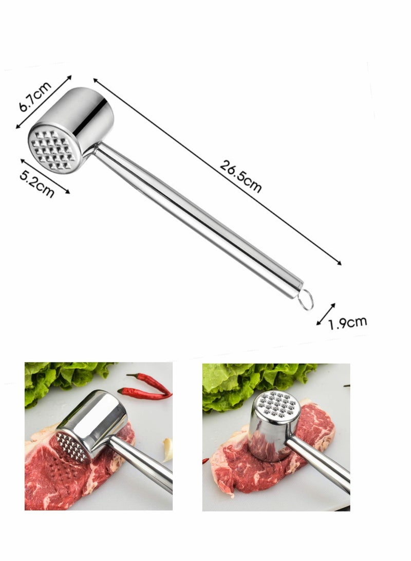 Barakah Meat Mallet Tenderizer Dual Sided Head Stainless Steel, Easy to Use - Image 3