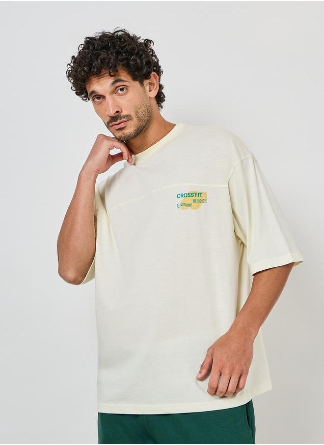 Styli Styli Slogan Print Athleisure Boxy T-Shirt  - Image 3