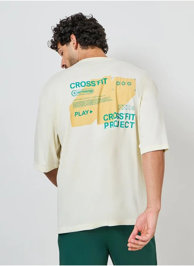 Styli Styli Slogan Print Athleisure Boxy T-Shirt