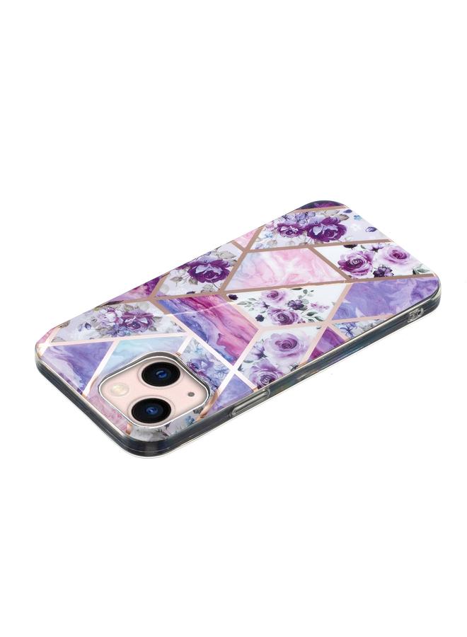 S-TOP Case For iPhone 14 Plus Electroplated Marble Pattern TPU Phone Case - Image 4