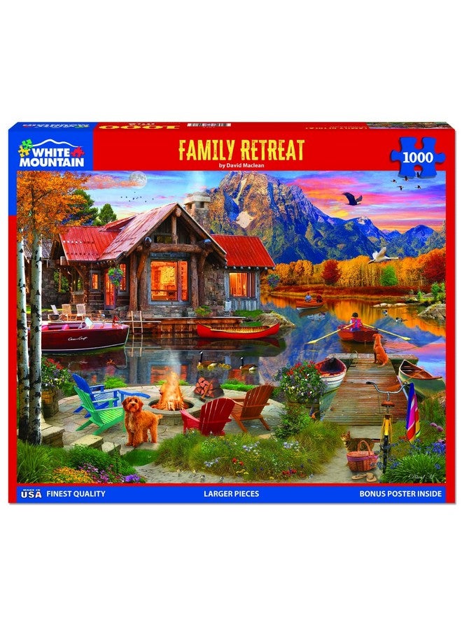 White Mountain Puzzles - Family Retreat - 1000 Piece Jigsaw Puzzle - Image 2