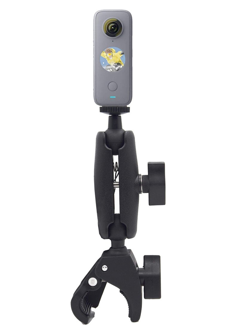 Generic - Ballhead Handlebar Clamp 360 degree Rotating Motorbike Mount for Insta360 One X2/One R/GoPro Hero/GoPro Max/Fusion/OSMO Action Camera - Image 1