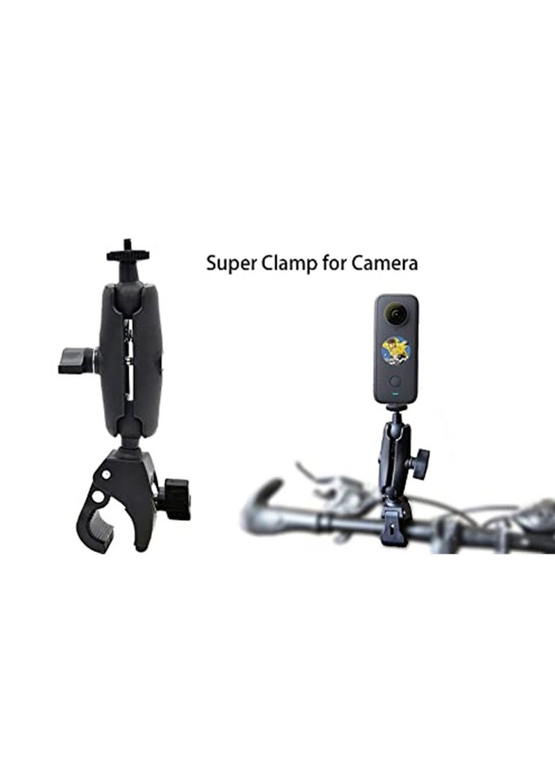 Generic - Ballhead Handlebar Clamp 360 degree Rotating Motorbike Mount for Insta360 One X2/One R/GoPro Hero/GoPro Max/Fusion/OSMO Action Camera - Image 1