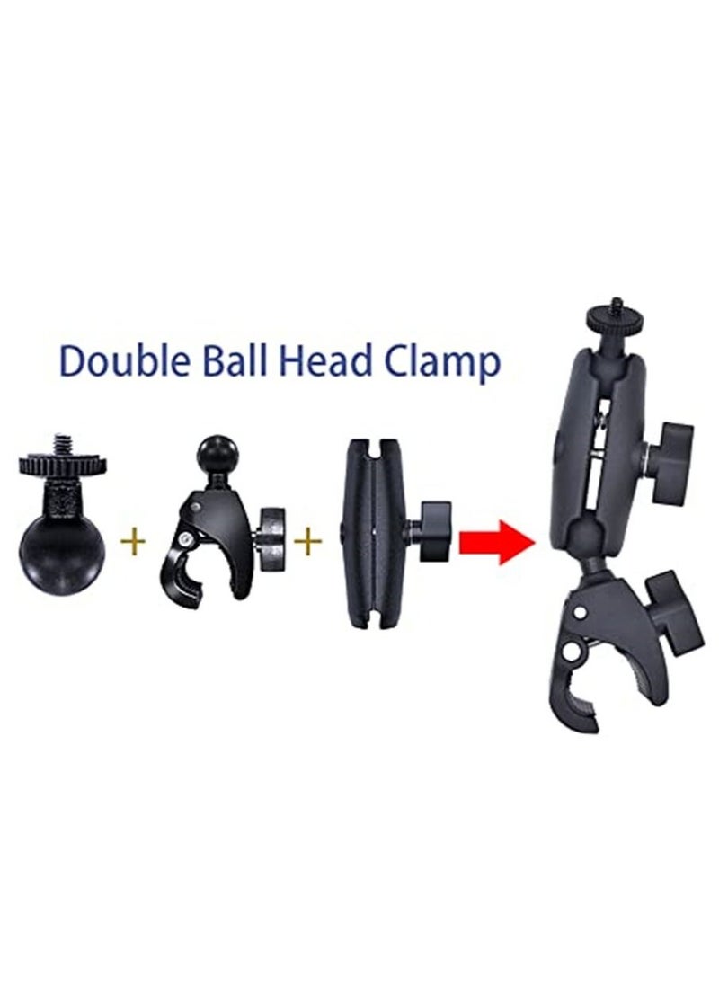 Generic - Ballhead Handlebar Clamp 360 degree Rotating Motorbike Mount for Insta360 One X2/One R/GoPro Hero/GoPro Max/Fusion/OSMO Action Camera - Image 1