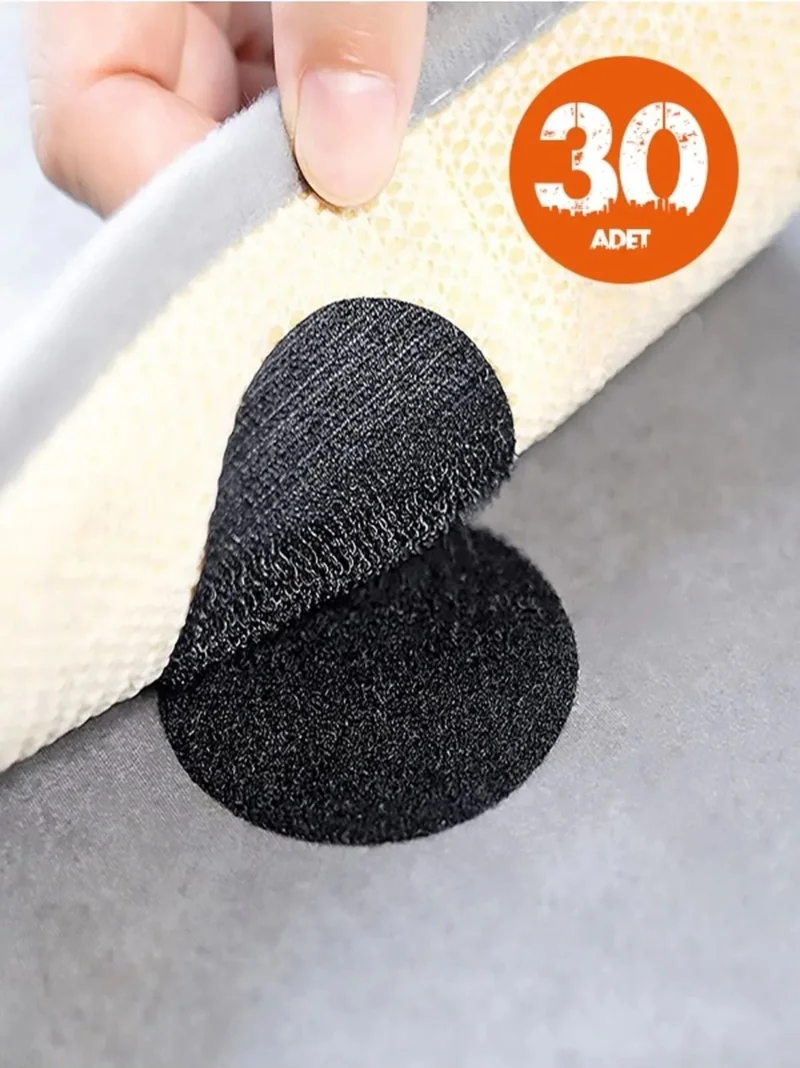 Safestore 30-Piece Carpet Rug Sofa Cover Stabilizer Non-Slip Velcro Washable Self-Adhesive Pad