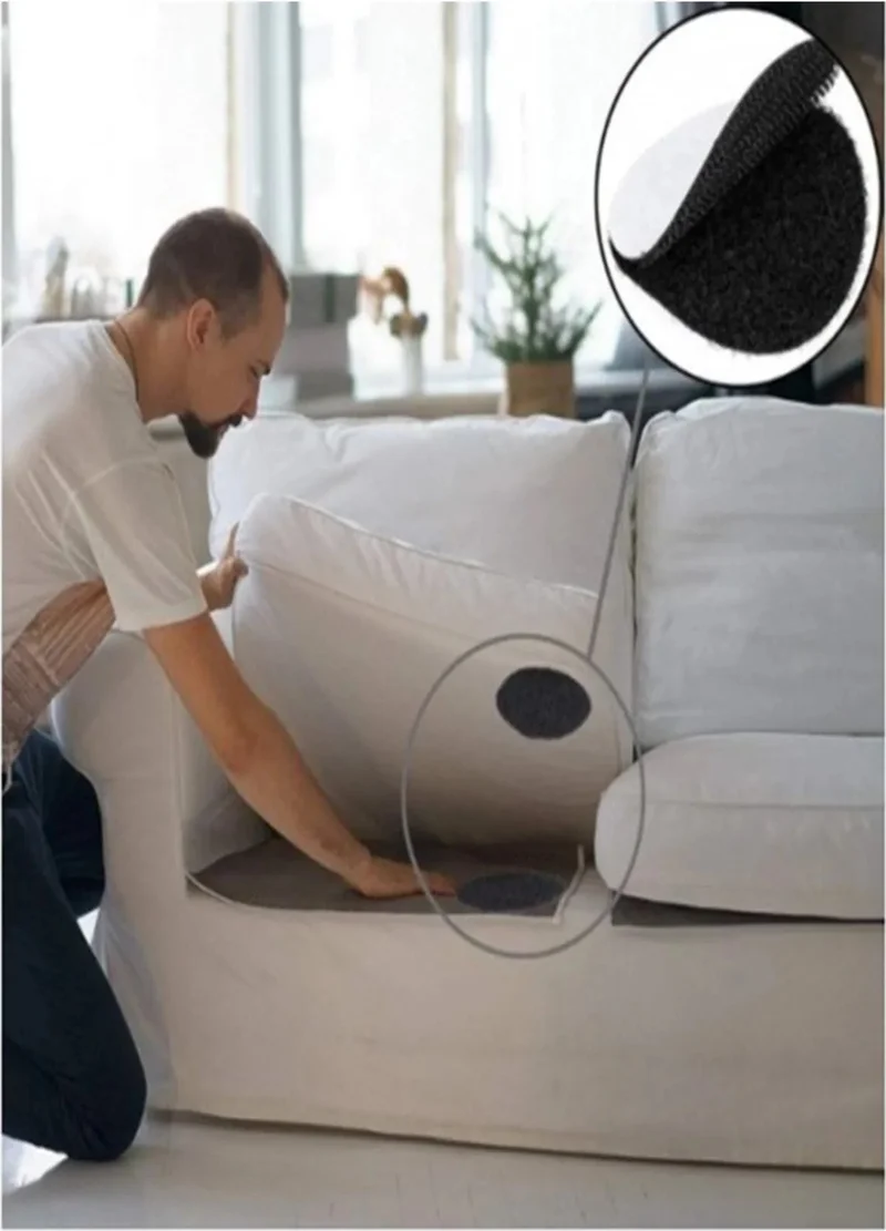 Safestore 30-Piece Carpet Rug Sofa Cover Stabilizer Non-Slip Velcro Washable Self-Adhesive Pad