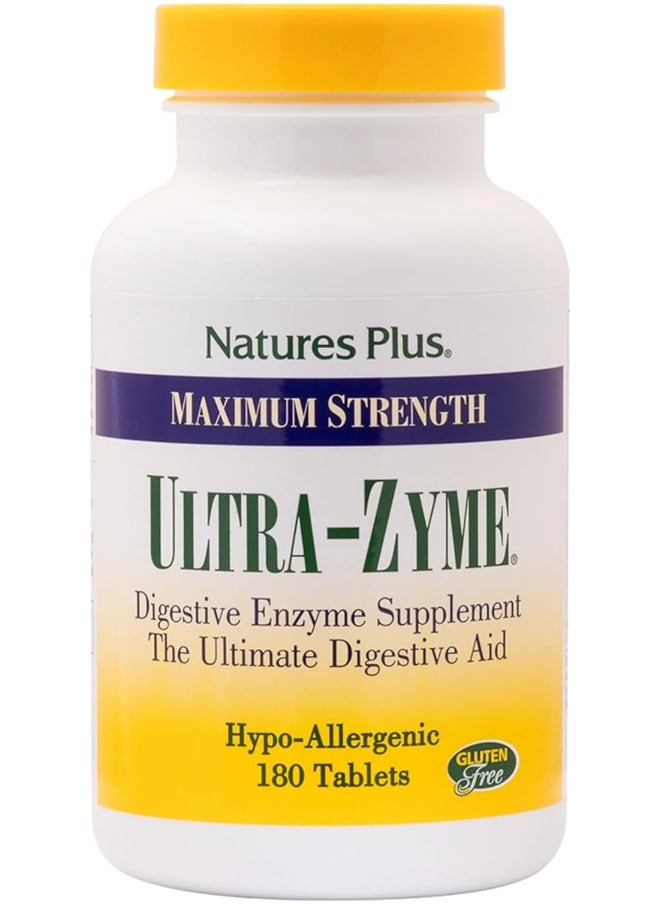 Nature's Plus - Nature's Plus, Maximum Strength Ultra-Zyme, 180 Tablets - Image 1