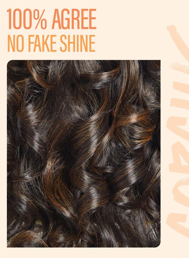 GORGIUS Glueless Wavy Wig with Bangs Highlight Brown Synthetic Curtain Bang Wig with Realistic Scalp 22 Inch - Image 4
