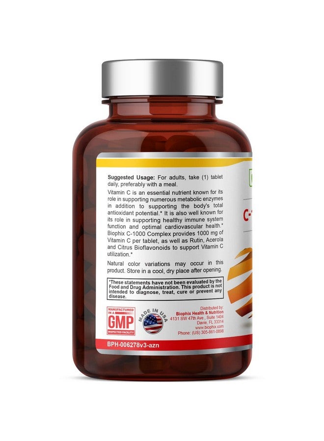 biophix Vitamin C 1000 Mg 30 Tablets Complex Vegan With Calcium Citrus Bioflavonoids Acerola Rutin Supports Immune Health - Image 3