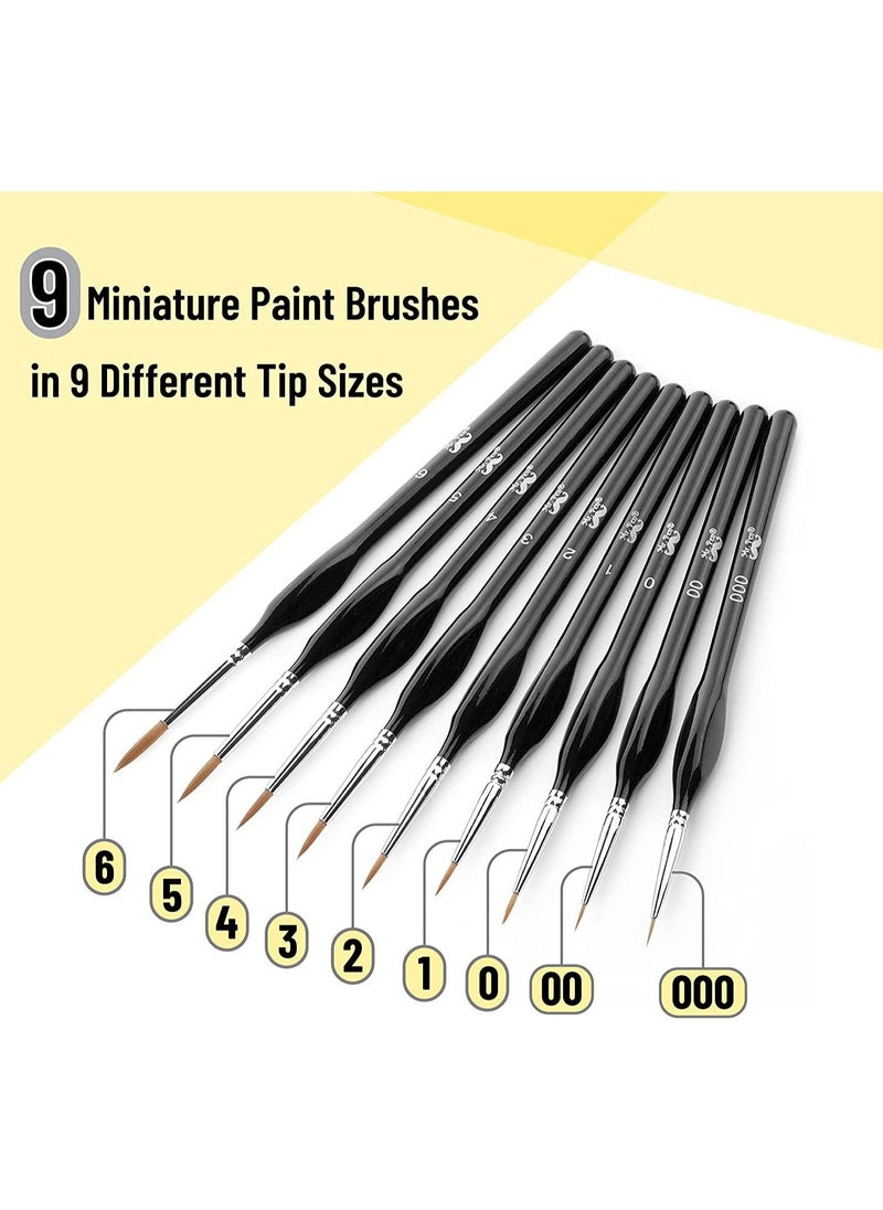 9 triangular pole wolf centimeter pen, black outline brush set hand-painted watercolor stroke brush