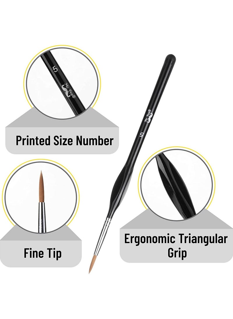9 triangular pole wolf centimeter pen, black outline brush set hand-painted watercolor stroke brush