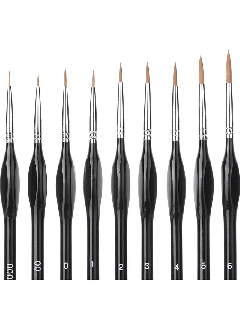9 triangular pole wolf centimeter pen, black outline brush set hand-painted watercolor stroke brush