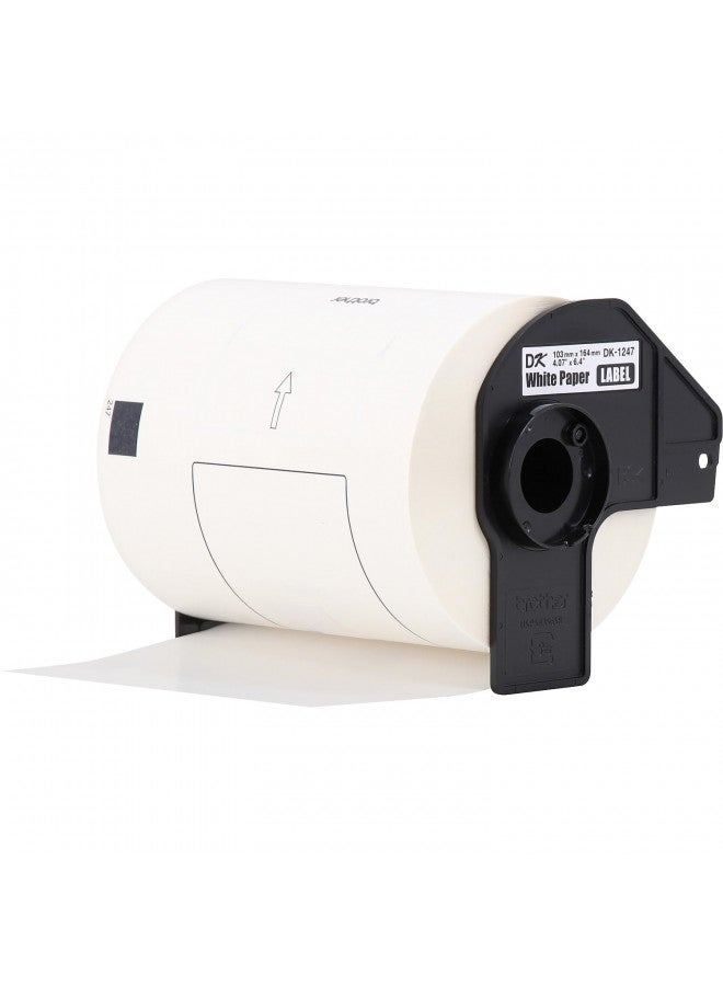 Brother Genuine DK-12473PK Die-Cut Large Shipping Paper Labels, 4.07 in x 6.4 in (103 mm x 164 mm) Large Shipping White Paper Labels, 180 Labels per Roll, (3) Rolls per Box, DK12473PK - Image 2