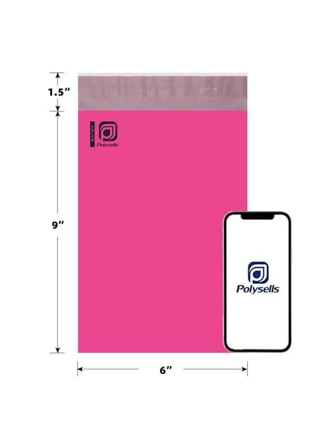 POLYSELLS 1000 pcs 6x9 Inches Pink Poly Mailers Shipping Envelopes, Strong Adhesive Sealing, Waterproof, and Tear-resistant Postal Mailing Bags for Clothing, Books, and Accessories - Image 2